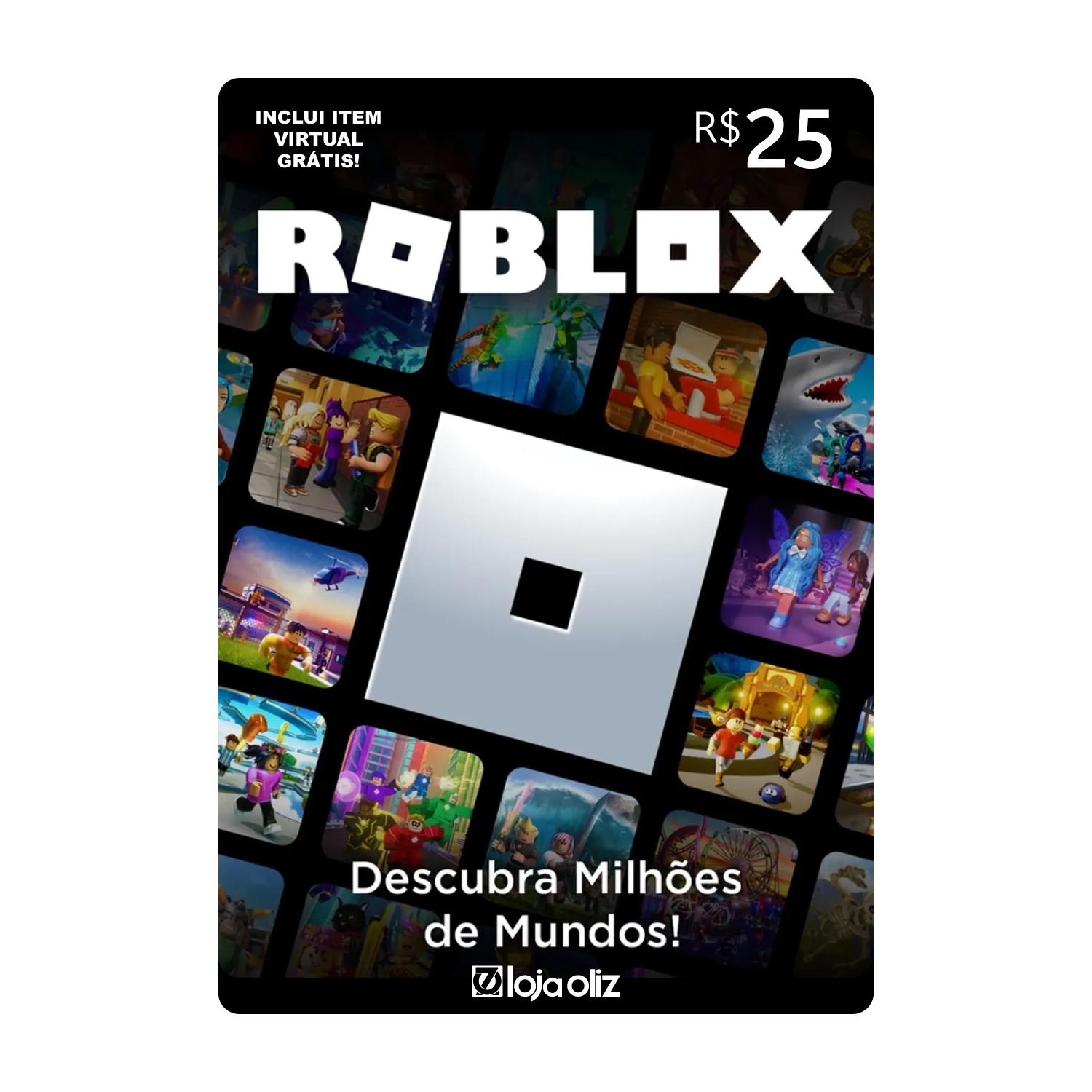 Gift Card Roblox R$25 - Código Digital